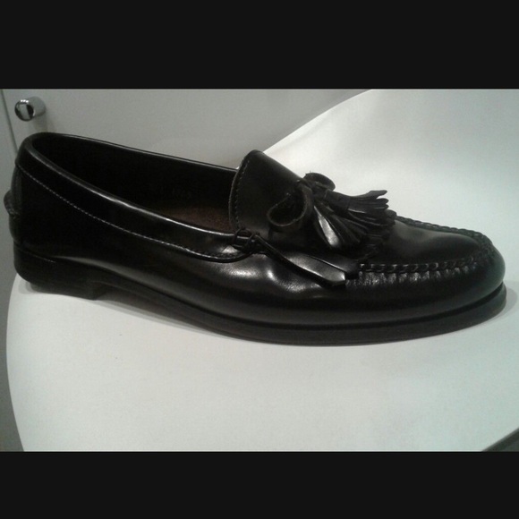 Polo by Ralph Lauren Men’s Leather Fringe Trim Accent Dress Loafers - Picture 2 of 4